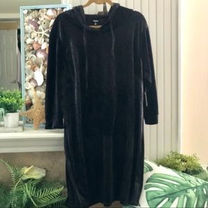 NWT Black Velvet Hoodie Halloween Holiday Dress Plus 3X